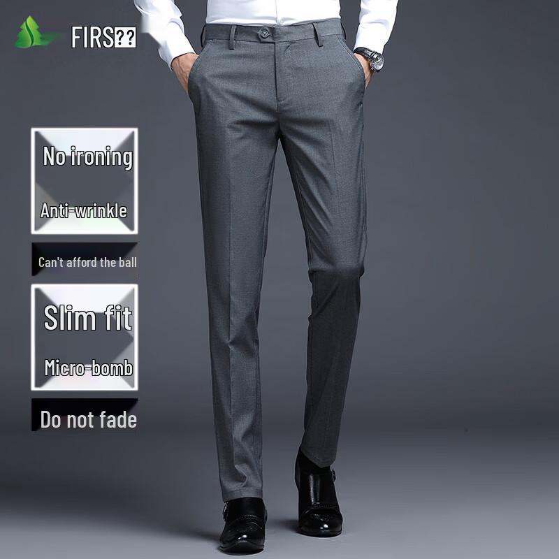 FIRS Men's Wrinkle-Resistant Casual Pants