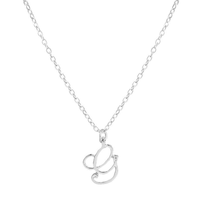 Elegant 26-Letter Uppercase Pendant Necklace: Simple and Fashionable European-American Clavicle Chain with Niche Design