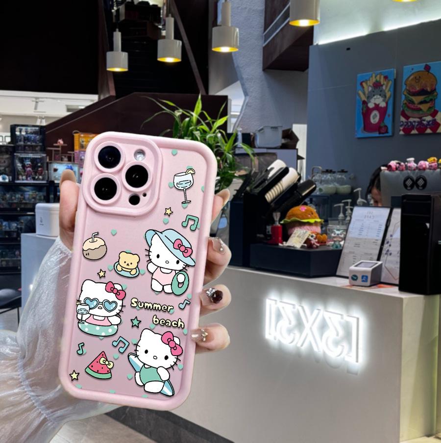 Sanrio TK Sandpaper Cute Pink Phone Case for Apple 16 iPhone 11