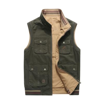 Men's Casual Vest, Cotton Vest On Both Sides, Double-sided Vest