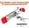Mallowsam Universal Pedal Lock with for Cars and 20 x 9 x 4 cm Key, Metal, Anti-Theft, Tractors, Silver,