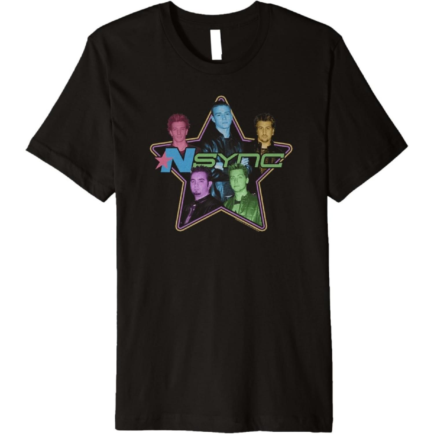 NSYNC Official Retro Neon Logo Premium T-Shirt S чёрный