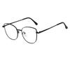 New Vintage Cat Eye Metal Eyeglass Frame Anti Blue Light Anti Reflection Women Glasses Fashion Computer Flat Mirror
