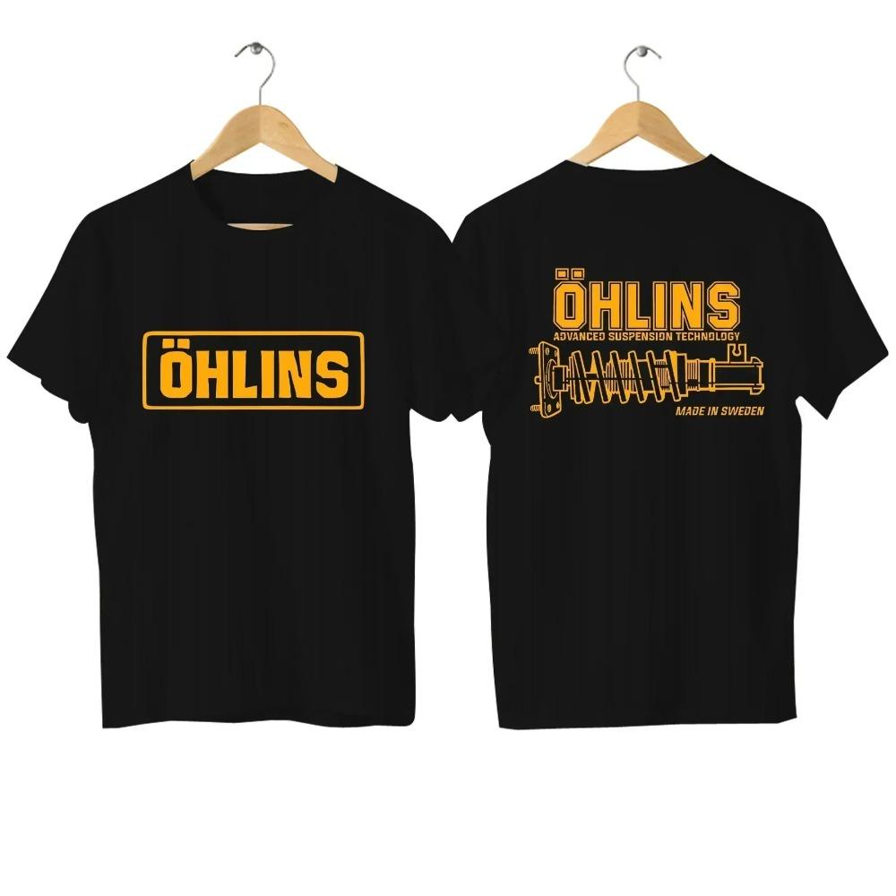 2025 Men T Shirt Casual Ohlins Suspension T-shirt Graphic Oversized Sports Tops Breathable Comfortable Streetwear Cool Tee