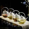 1PC 680ML High-value Beam Lifting Pot Tea Separation Brewing Teapot Glass High Temperature Resistant Brewing Teapot Tea Services