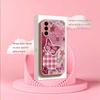 Star and Butterfly Pattern Madam Pink  Glass  PhoneCase for Samsung Galaxy S26 S25 S24 S23 S22 S21 FE Ultra Plus Dropresistant