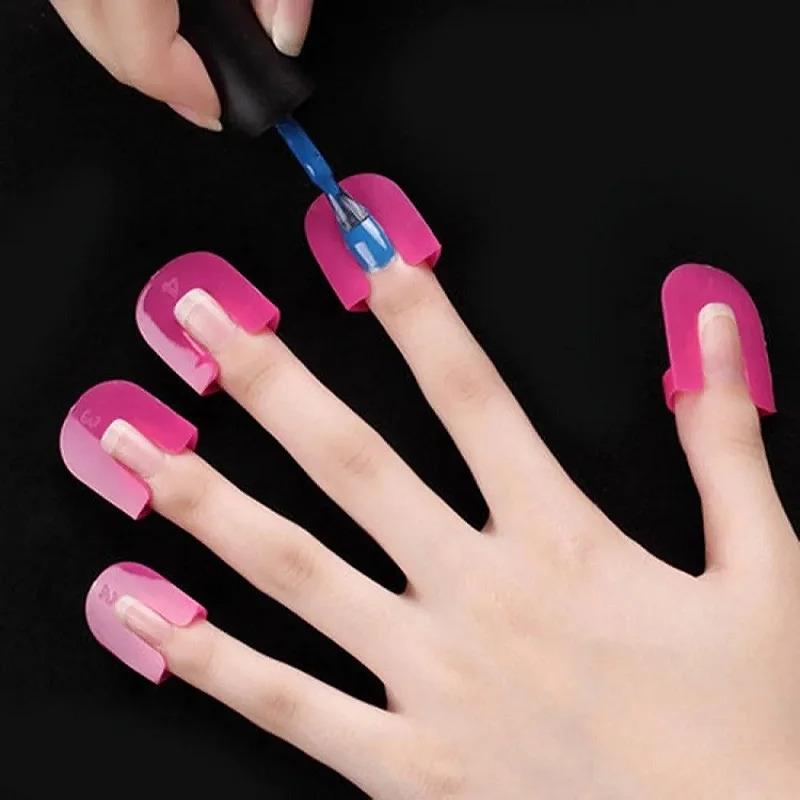 26-130Pcs 26PCS/Bag G Curve Shape Varnish Shield Nail Protector Finger Cover Spill-Proof French Stickers Manicure Nail Art Tools