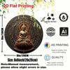 Metal Wall Art Golden Buddha Decor Home Office Garden Patio Valentine Halloween Gift