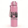 1PC Ornate Wolf Head Dark Grunge Print 750ml Portable Sports Water Bottle Leakproof Gym Outdoor Travel Drink Cup