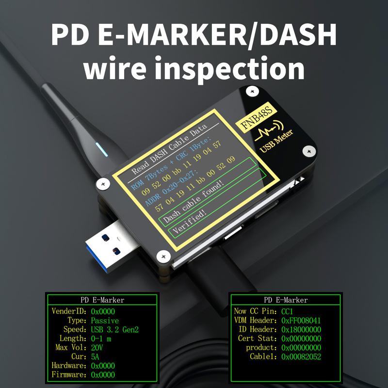 FNIRSI FNB48S Digital Voltmeter Ammeter Current Voltmeter USB Tester Voltage Indicator Professional Tools for Electricians