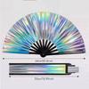Foldable Bamboo Fan 64cm Holding Laser Colors Hand Fan New Clack Clapping Fans  for Line Dancing