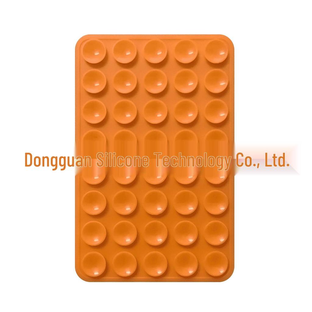 Black Silicone Anti-Slip Phone Stand: 24 Portable, Minimalist Suction Cup Stickers