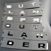 For Outlander 2026 2025 - 2007 Car head  Letter 3d Sticker Abs Chrome Glossy Black Silver Styling Auto part Accessories 9pcs