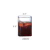 High Borosilicate Glass Explosion Proof Square Milk Juice Cup Household Transparent Large-capacity Water Cup Wine Glass Mugs