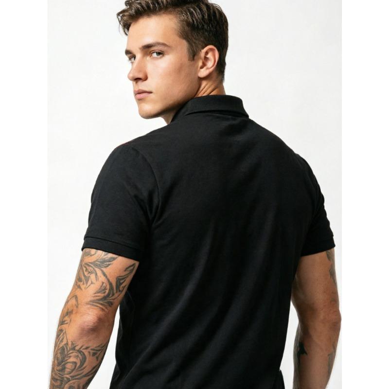 Men Short Sleeve Polo Shirt Summer Cotton Business Casual Brand Embroidery POLO Top Plus Size
