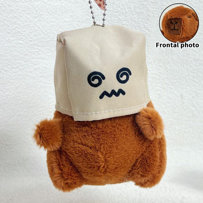 Creative Novelty Bear Plush Keychain Pendant Funny Cute Small Bear Keyrings Exquisite Backpack Decoration Accessories Gifts