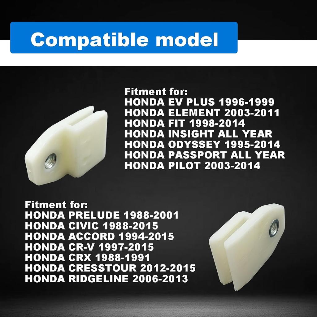 2Pcs Window Door Glass Channel Clips Sash Pivot Compatible with Honda 1988-2015 Honda ACCORD CIVIC