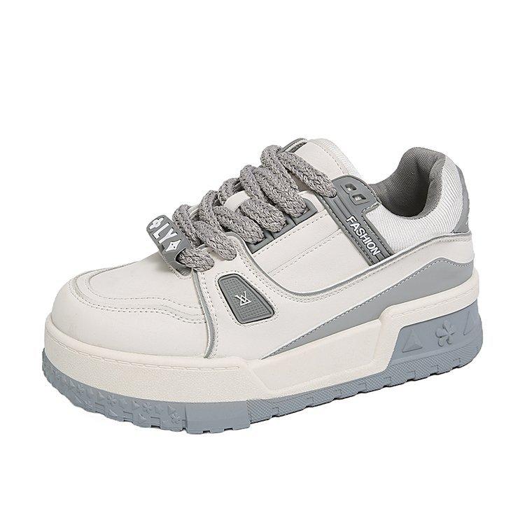 

[youshilai] platform bread shoes women s 2025 spring new models show feet small casual sports shoes board shoes women 40
