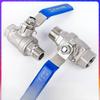 304 Stainless Steel Two Piece Ball Valve 1/4 3/8 1/2 BSP Female And Male Thread Water Gas Oil Switch Fitting Adapter