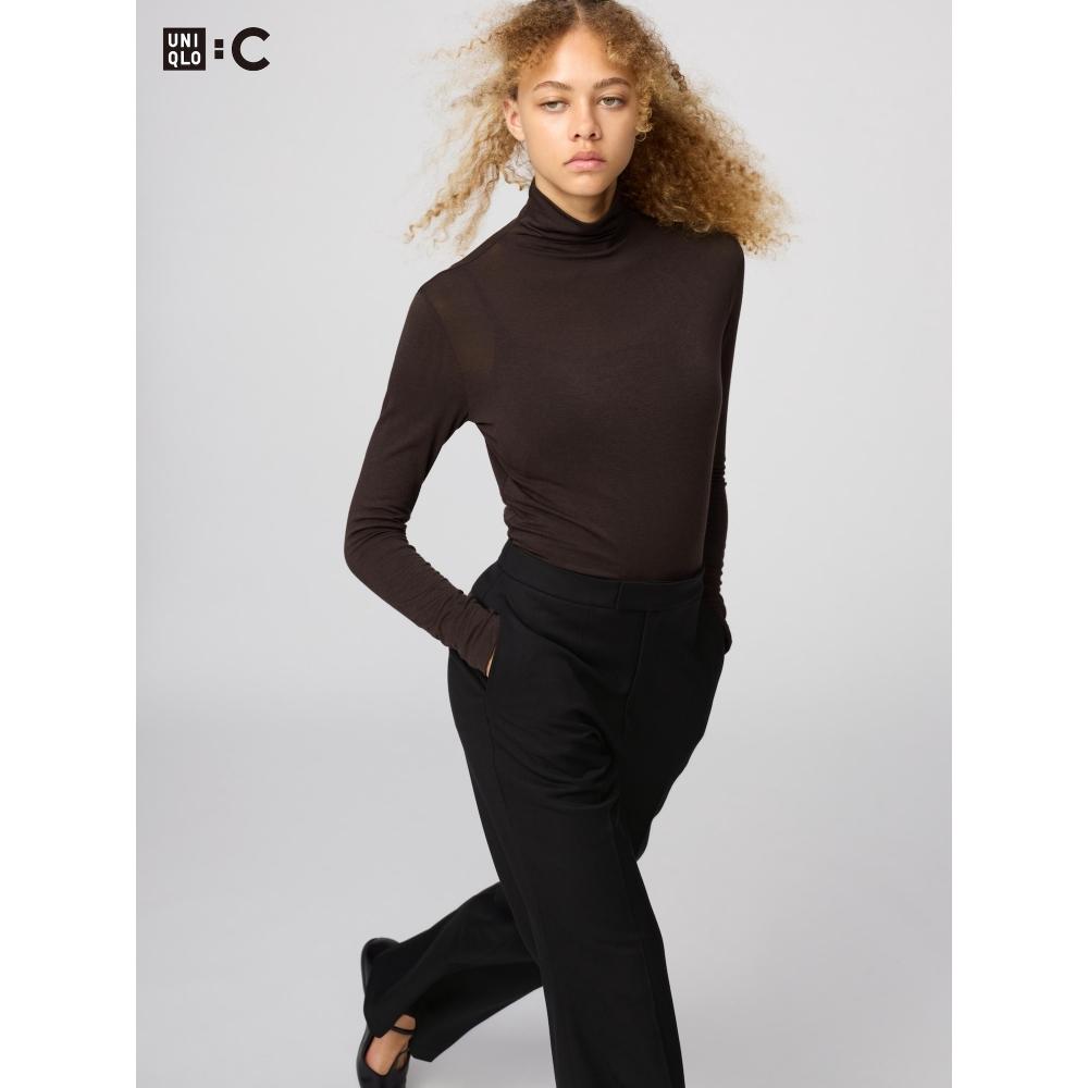 Uniqlo UlTra Warm HeaTTech Cashmere Blend TurTle Neck T Long Sleeve