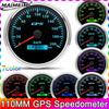 AD 110MM GPS Speedometer With GPS Antenna for 12V 24V Car Boat Marine 120/200KMH MPH Speed Gauge Odometer 7 Colors