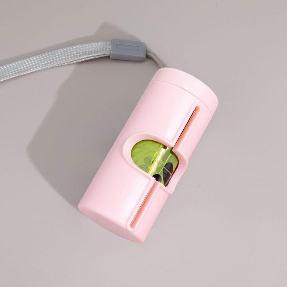 Практичный диспенсер для мешков для мусора, прочный держатель для мешков с собачьими какашками розовый