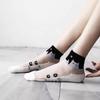 5 pares de meias femininas sensuais, meias de renda fofas de gato, meias de nylon anime Y2K para meninas, pretas, respiráveis, conjuntos de meias femininas