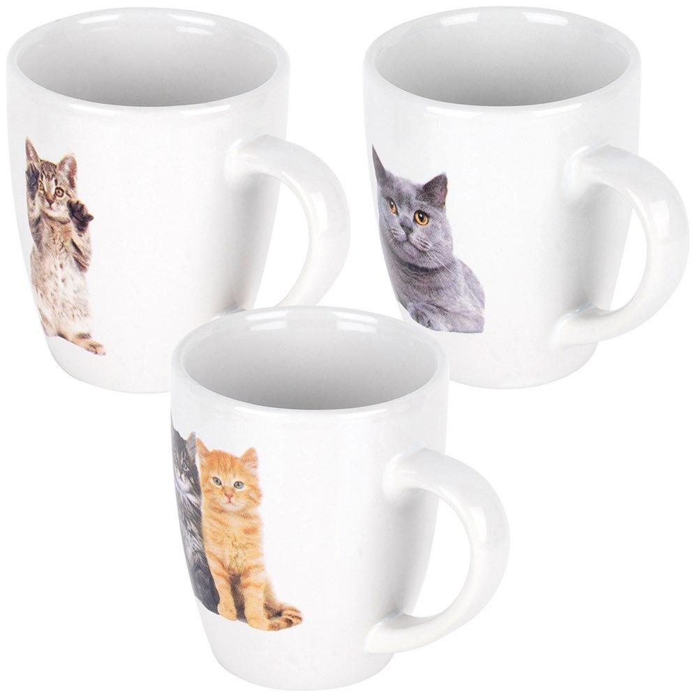 3x Kubki Koty Kotki Zestaw Kubków do Picia Kawy Herbaty Ziół na Prezent