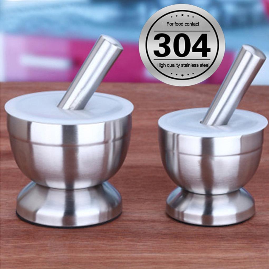 Stainless For Crushing Efficiently Durable Stone Pounding Jar Crushing Garlic Pestle Stainless Kitchen Ingredients
