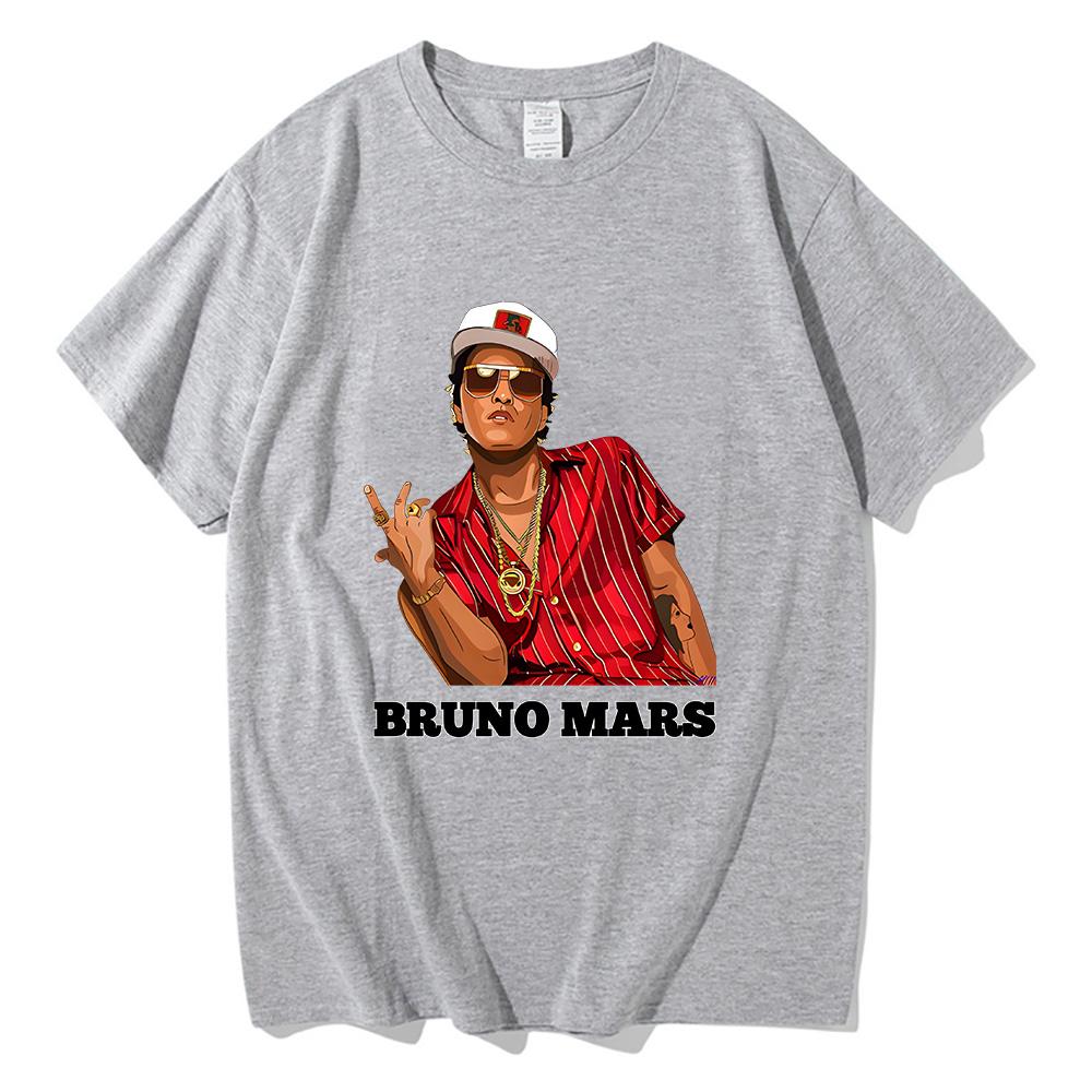 Tričko Bruno Mars Grafický potisk Korejský styl Punkové tričko Krátký rukáv Gotické Tričko s O-výstřihem Ropa Hombre Retro Měkké oblečení