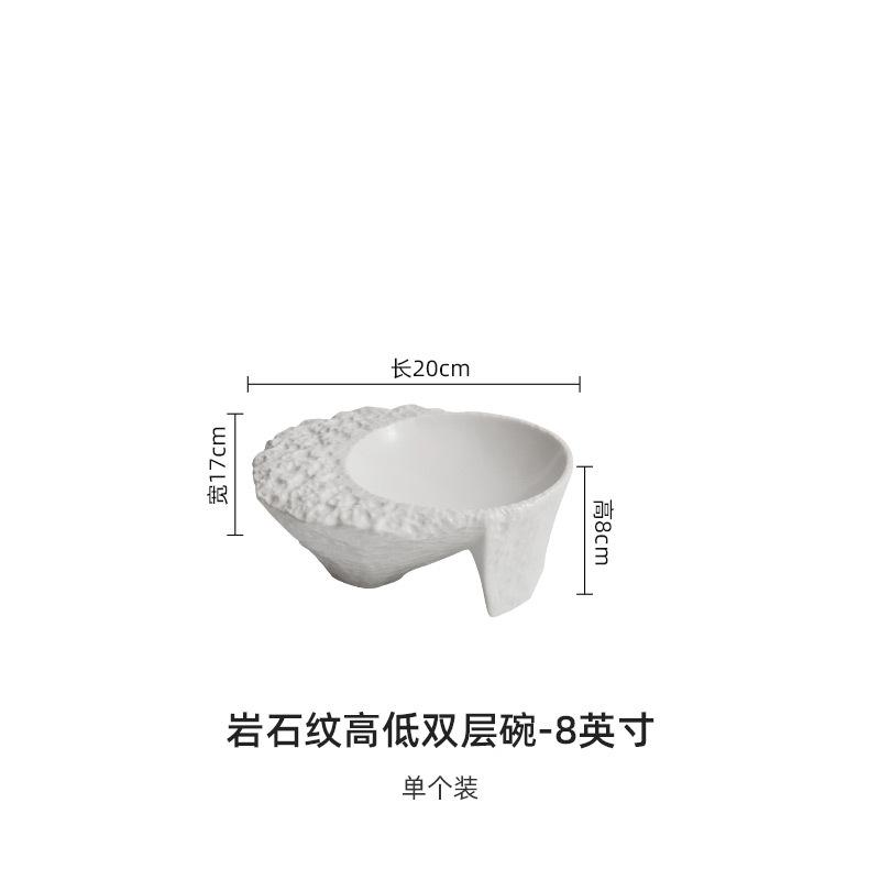 Rock-grained Ceramic Soup Bowl Dinner Plate Fruit Plate Salad Bowls Cold Dish Dish Noodle Bowl Dessert Bowls Sashimi Disc Tray