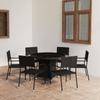 Day and Night - Day and Night Garden Dining Set 7 Pieces Black Synthetic Rattan