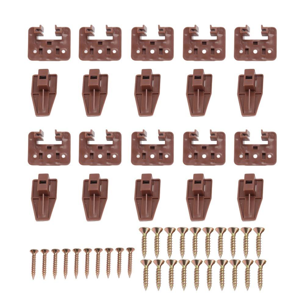 10 Set With Screws Drawer Track Guide Plastic Drawer Replacement Parts Drawer Slide Glides Drawer