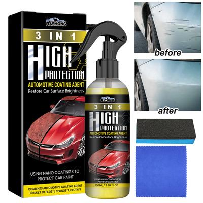 3 In 1 Car Ceramic Coating Spray 100ml Car Paint Scratch Repair Remover Polishing Paint Coating Agent Glass Hydrophobic Coating