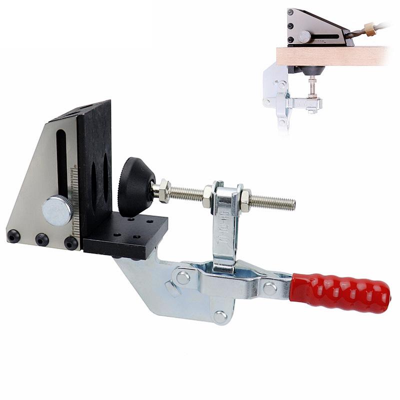 Woodworking Oblique Hole Drilling Locator with Scale and Clamp