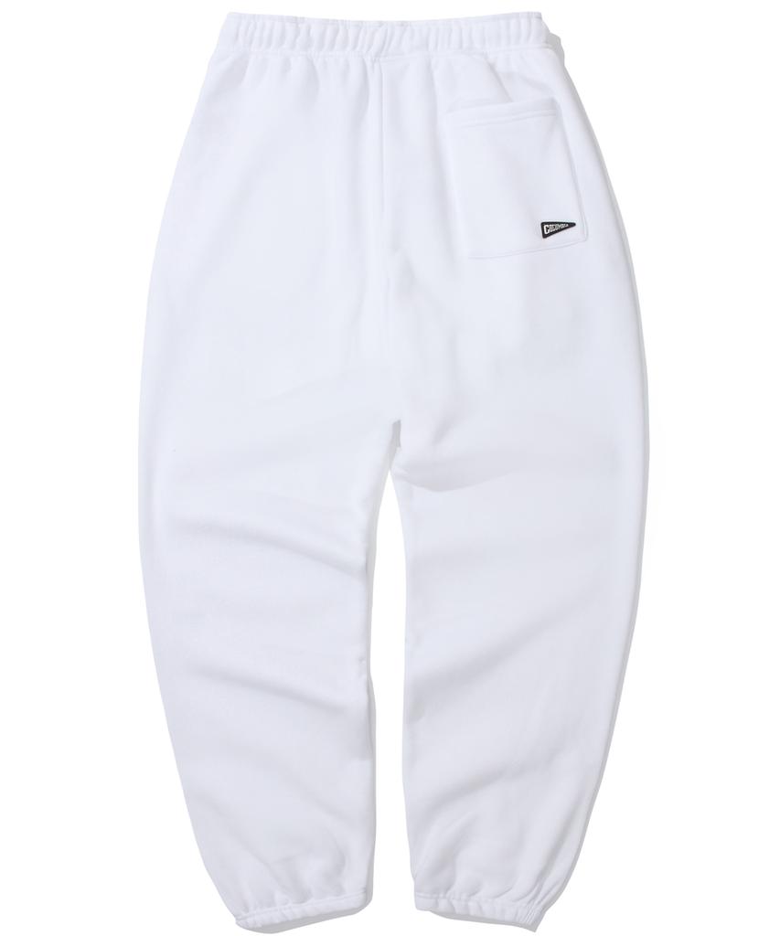 COLUMBIA UNIVERSITY Cu Classic Logo Loose-Fit Fleece Sweatpants White