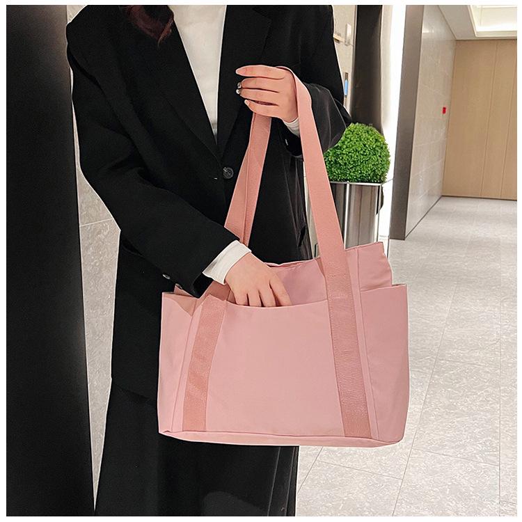 Versatile Women's Nylon Tote Bag - Large Capacity, Casual, Simple, Lightweight, Fashionable Shoulder Handbag
