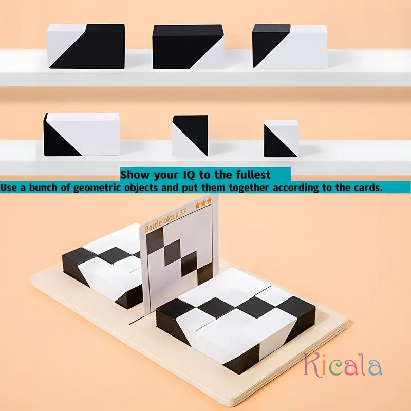 3D Mind-bending IQ Challenge Geometric Puzzle Kids Toy Parent-child Interactive Board Game Party Gifts
