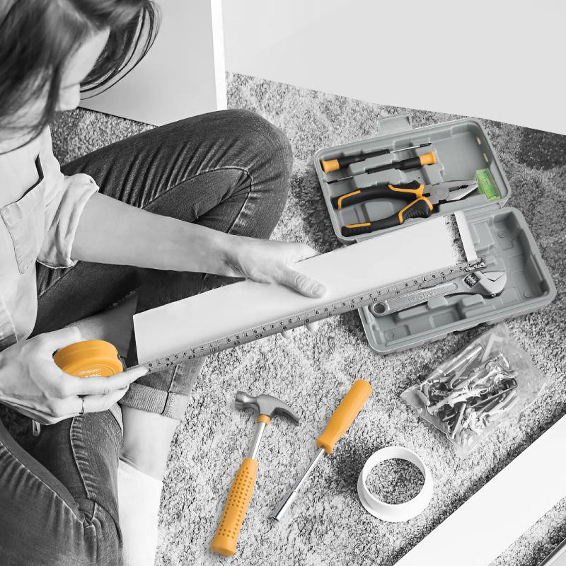 20 Pieces Home Tool Set, Basics Household Tool Kit With Small Mini Carrying Box For Men And Women Diy