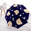 1pc Teddy Bear Night Sky Pattern Automatic Open/close Folding Umbrella, Compact Portable Travel Umbrella, Perfect Birthday/Christmas, Cute U