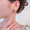 Jewelry Copper Bottom Plating Style Full Diamond High-End Stud Earrings Ear Buckles