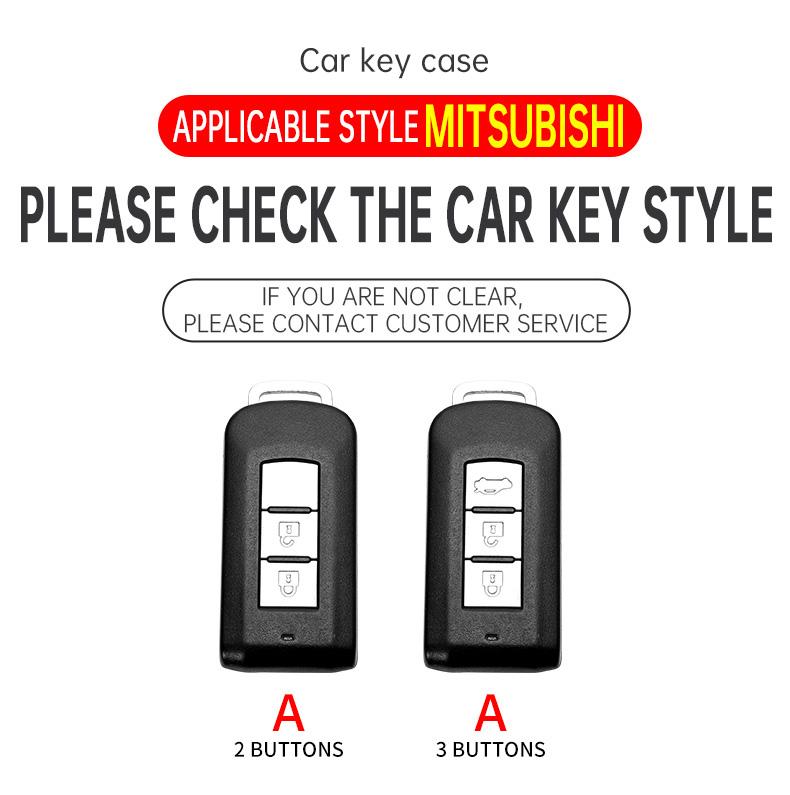 Abs Carbon Fiber Car Key Case Cover For Mitsubishi Xpander Outlander Asx Pajero Eclipse Cross Montero Protector Accessories