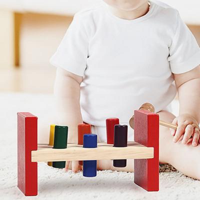 Montessori Dřevěná Kladívková Hračka Děti Trénink Jemné Motoriky Senzorická Hra Sada Rozpoznávání Barev Vzdělávací Hračka Pro Autistické Děti