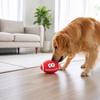 3 pcs Oval Shape Dog Squeaky Ball Smiley Face Pattern Dog Chew Toy Dog Training Toy  Puppy Teething