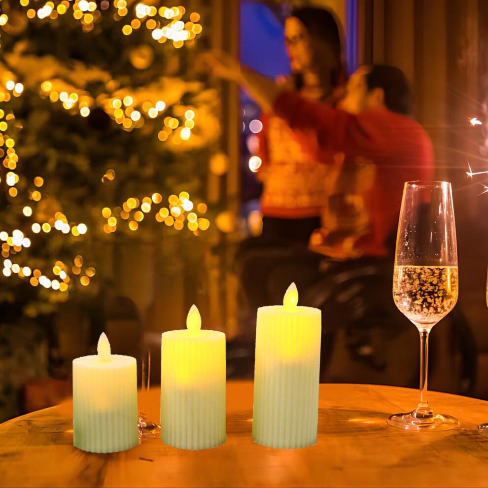 LED Flameless Electronic Candle Set with Realistic Flickering Flame Effect