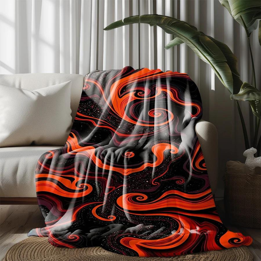 Swirling Color Blanket Microfiber Flannel Cover Blanket Bedroom Living Room Sofa Soft And Comfortable Home Decoration