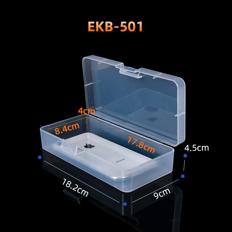 Transparent Rectangular Craft & Storage Box - Small Parts Organizer