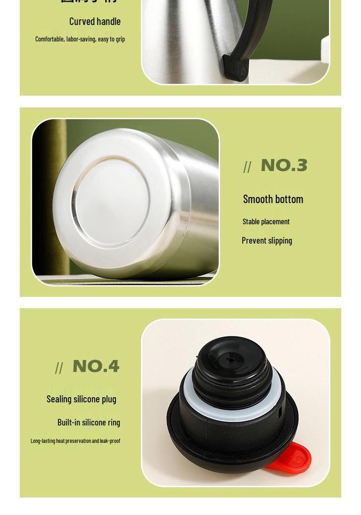 Stainless Steel Double-Layer Vacuum Insulated Coffee and Chickpea Pot