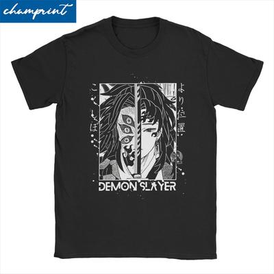 Men Women's T-Shirts Kokushibo Demon Slayers Novelty Pure Cotton Tees Japanese Anime Nezuko T Shirts Crew Neck Clothes 5XL 6XL