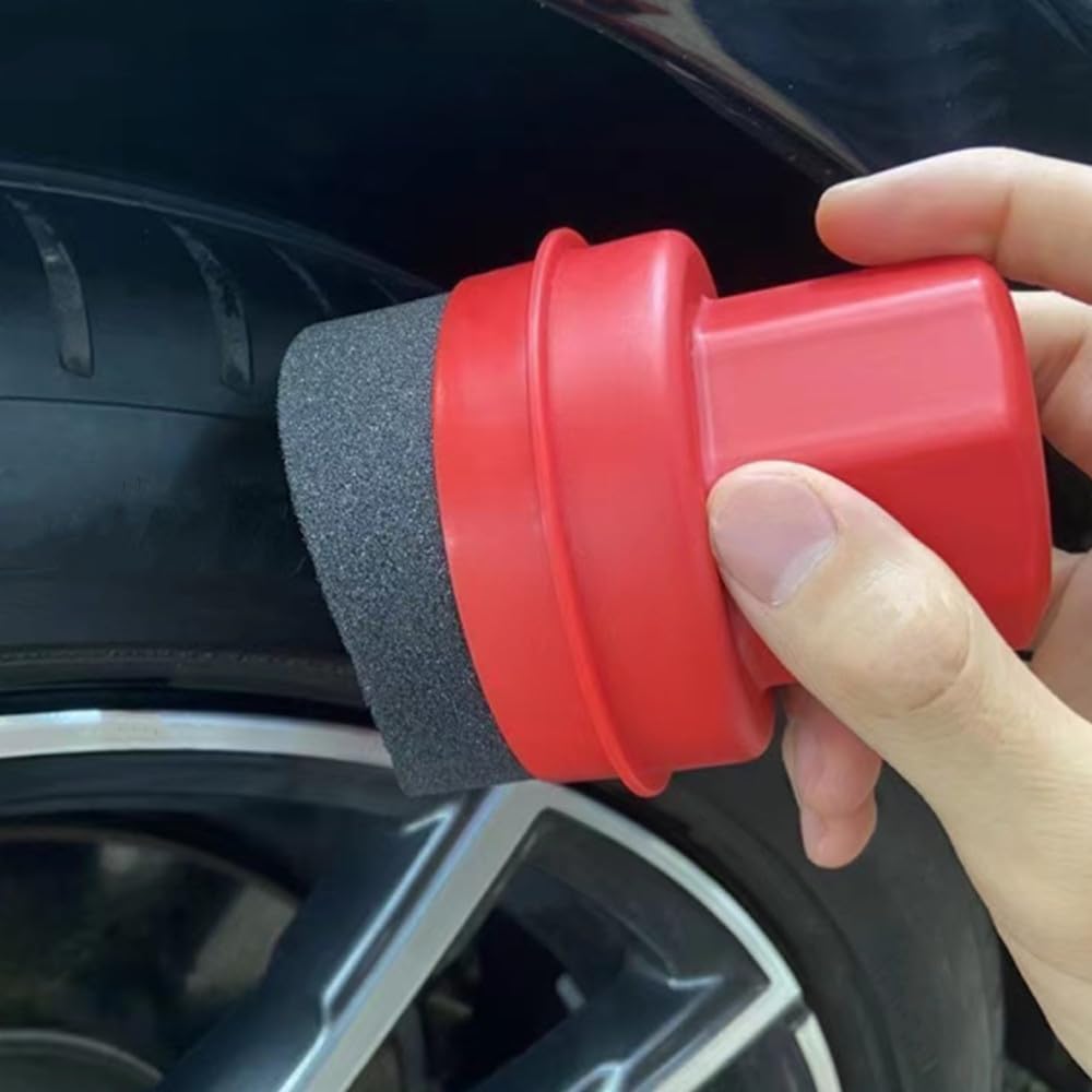 GYWHOOFT Aplicator Ceară Auto Aplicator Pad pentru Dressing Anvelope Ergonomic Aplicator Pad Ceară Perie Moale pentru Luciu pentru Burete Portabil pentru Pad Ceară Anvelope, Mașini,